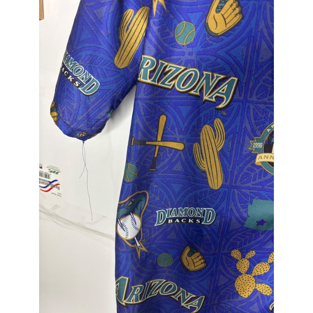 Budweiser Arizona Diamondbacks 25th Anniversary Button Shirt Mens Large Blue - Picture 4 of 7